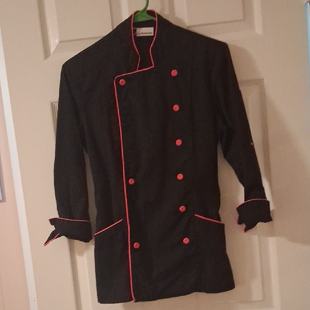 Stylish Black Utility Jacket with Red Trim